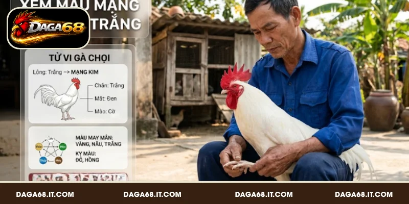 Cách xem màu mạng gà nhạn trắng đa dạng