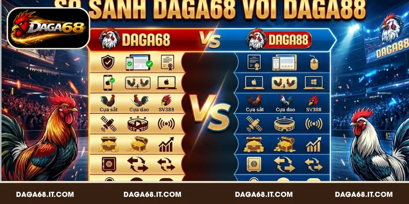 So sánh DAGA68 với DAGA88 về dịch vụ cung cấp
